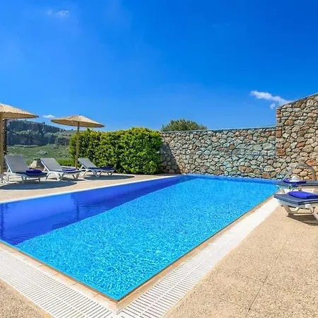 Vila Sleeps 6 Pool Air Con Wifi Líndos